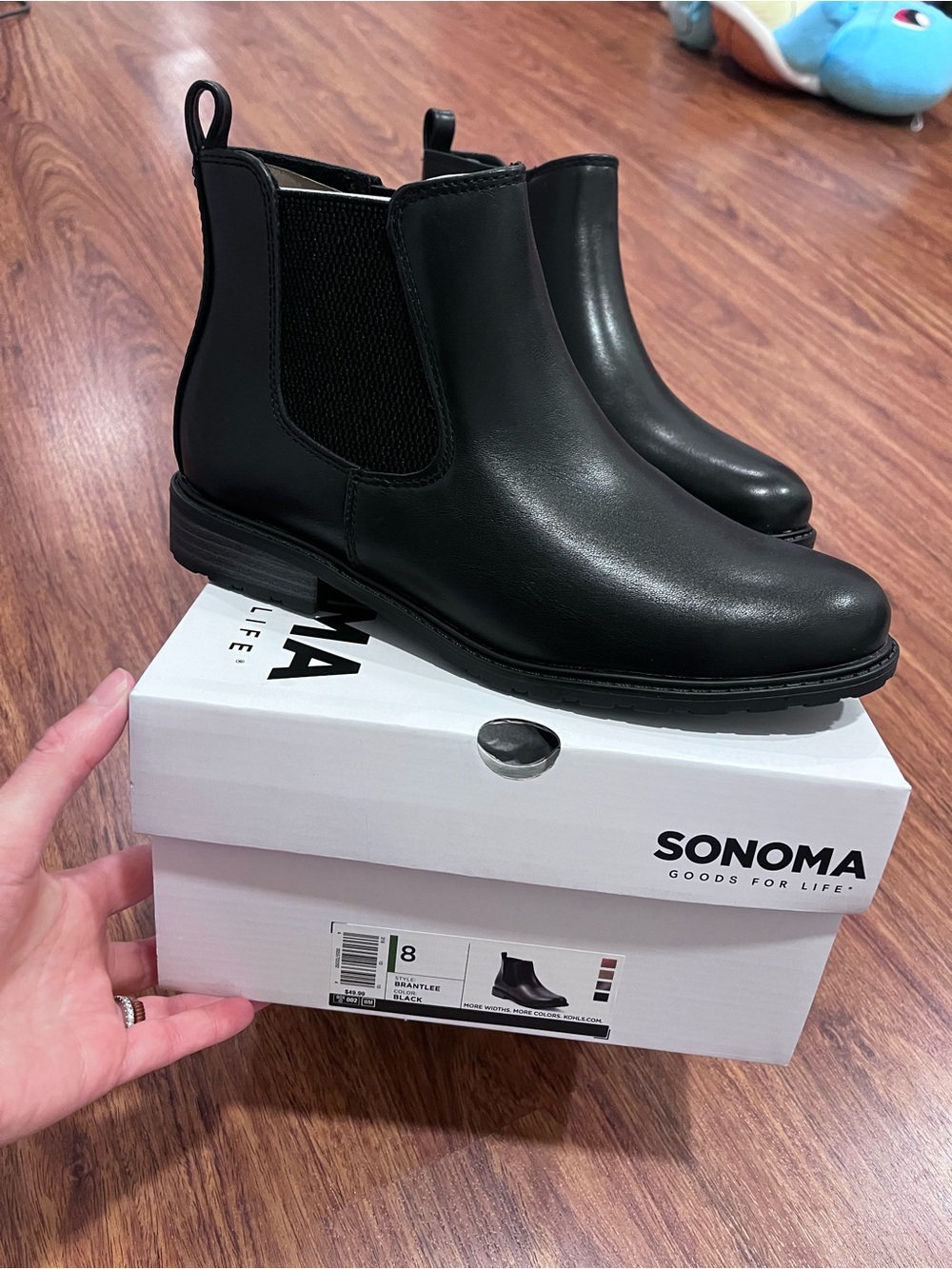 Sonoma Black Chelsea Ankle Boots with Elastic Panels